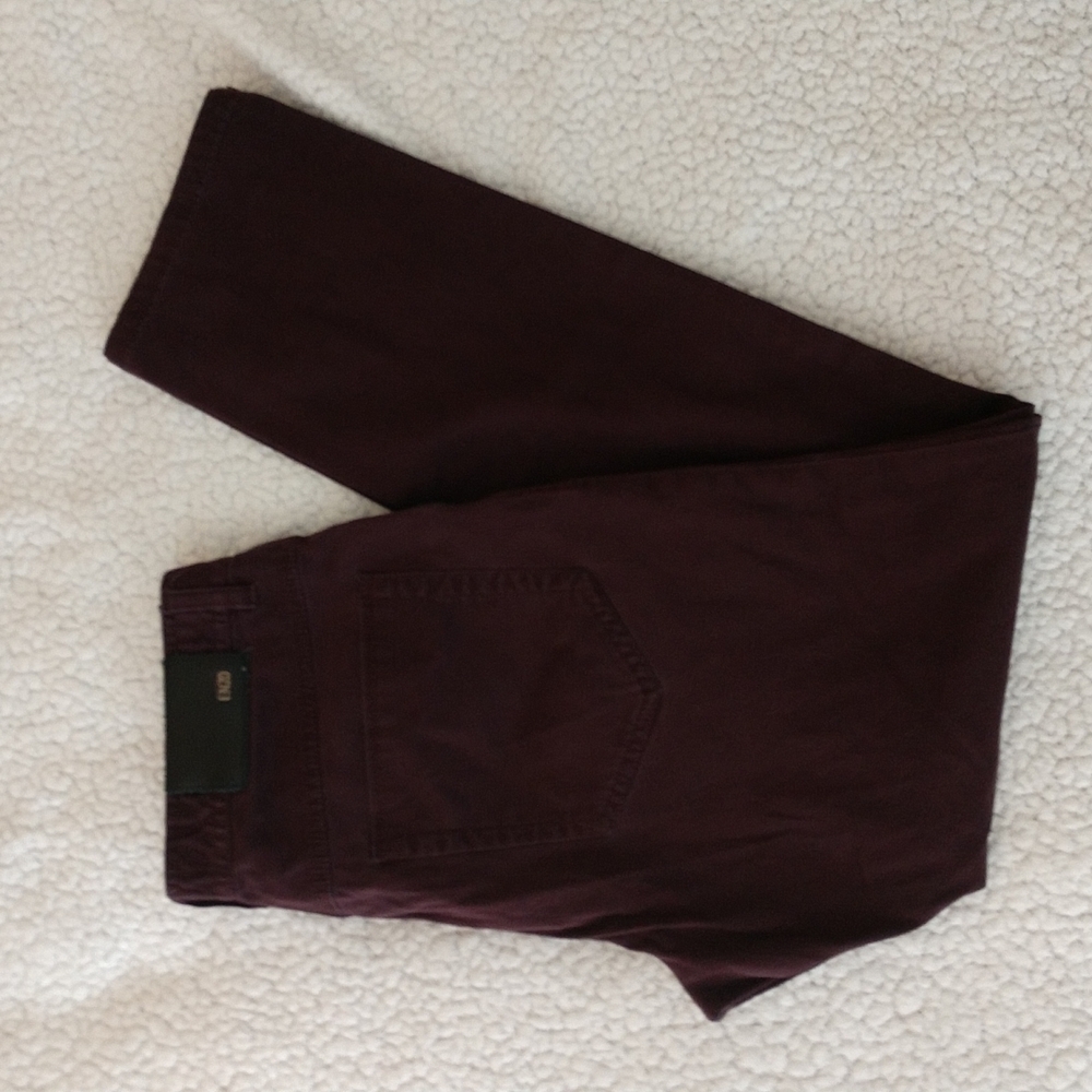 Enzo Tovare Alpha 116 Burgundy Straight Leg Jeans Size 32X30